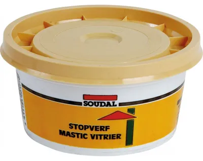 Image de Mastic Vitrier Naturel Soudal étanchéité Traditionnelle Pour Vitrages Bois - Soudal