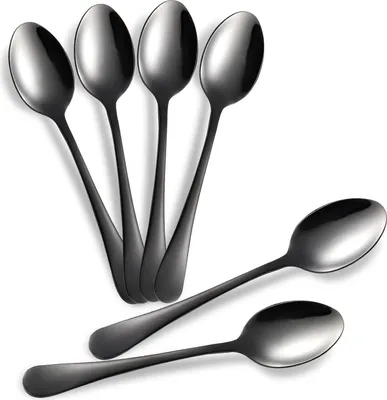 Image de Mini-Theelepels set de 6 - design ergonomique - acier inoxydable