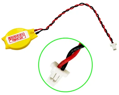 Produktbild von CR2032 3V RTC Bios CMOS Battery Connector 5mm x 2,35mm for PC Notebook BIOS