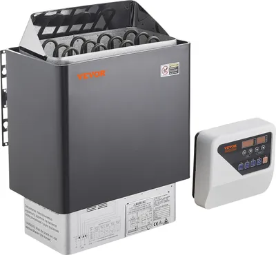 Immagine prodotto di Riscaldatore per sauna VEVOR, 6 kW, 400 V, riscaldatore per sauna portatile 3N per interni ed esterni con timer di 3 ore, regolatore digitale per casa da 5-9 m³, uso commerciale in docce termali di hotel, max. 110 °C