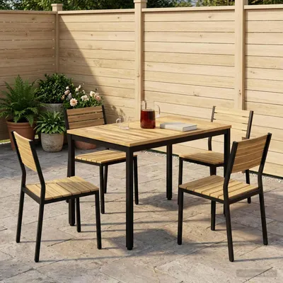 Produktbild von Möbel Gartentisch Weiß und Schwarz 108,5 x 55 x 75 cm - Gartentische &17496