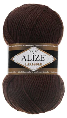 Strickwolle ALIZE Lanagold schokobraun