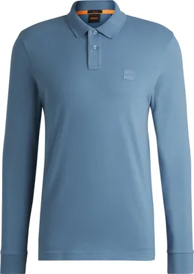 Produktbild von Hugo Boss Orange Passerby Polo langarm hellblau