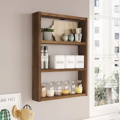 Produktbild von Skye Decor, Pr1-Br, Wandregale, Nussbaum, Melamin-Spanplatte, 43,2 x 60 x 9 cm