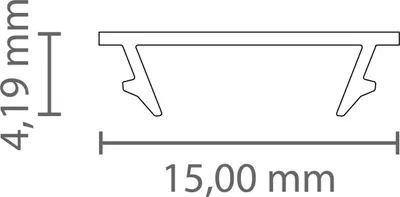 Produktbild von PC41-13 FLAT Abdeckung 2 m – für LED Profil Exo-A1/A1F/A2/A2F | klar