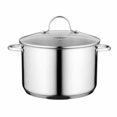 Produktbild von BergHOFF Essentials 1100230A, 6,8 l, Edelstahl, Keramik, Gas, Halogen, Induktion, Versiegelte Platte, Edelstahl, Edelstahl, Edelstahl