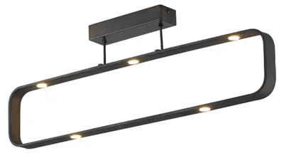 Image de LUCE Design, plafonnier LED Moka, 7 sources de lumière, 4000 K, gradable, 35W, couleur moka