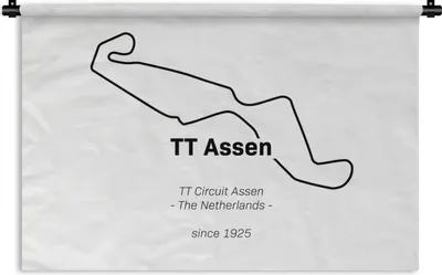 Produktbild von MuchoWow® Wandteppich Wandbehang TT Assen - Rundkurs - Niederlande 60x40 cm Tapisserie Dekoration Wandtuch - Wanddekorationen