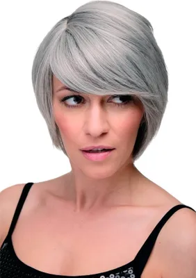 Produktbild von WIG ME UP Glatte kurze Frauenperücke Grau 6082-51