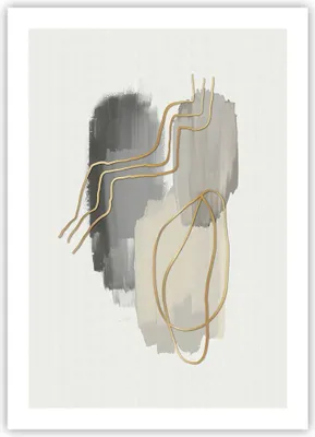 Produktbild von Poster - Poster ohne Rahmen - Abstraktion Stück Gold - 50x70 cm - Wand Bild - Wanddeko - Wandbilder - Kunstposter - Wandposter - Bilder - Kunstdruck - Wanddekoration - Wandbild - P2XPA50x70-4149