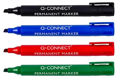Productafbeelding van Q-Connect® KF26089 Permanentmarker - ongeveer 2-5 mm, set van 4