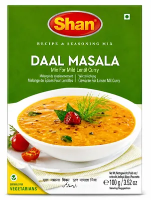 Zdjęcie produktu dla Mieszanka przypraw do dalu Shan Daal Makhani Masala 100g - łagodna korzenna, Obraz wygenerowany przez AI