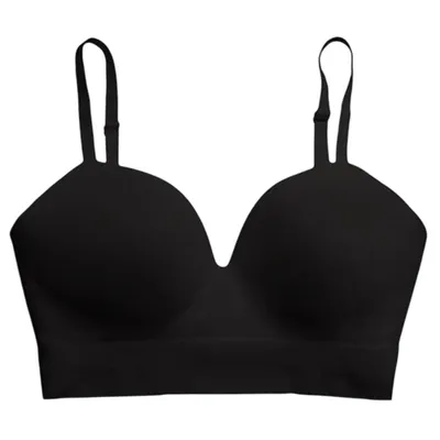 Produktbild von Damen Komfort BH mit verstellbaren Trägern, Damen BH ohne Bügel, BH Bügellos - UPVITA L Schwarz