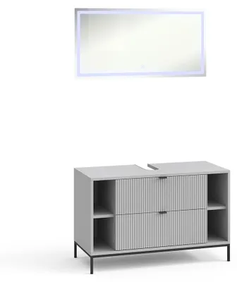 Image de Meubles bain Vicco Eliza Gris 2 pièces, Model 59668