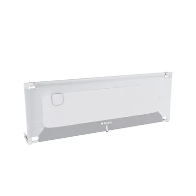 Image de Tulano Cover 40 Grey-White Barrière de sécurité pour lit d'enfant, 200 cm, réglable en hauteur, pliable, blanche-grise