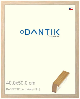 Obrázok produktu pre DANTIK rám 40x50 | KASSETTE bielený dub (sklo číre)