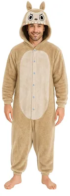 Produktbild von Monster Kostüm Herren Plüsch Beige Overall - L (52-54)