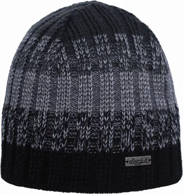 Produktbild von Eisglut dreifarbige Strickmütze Renoo XL, schwarz, Gr. XL