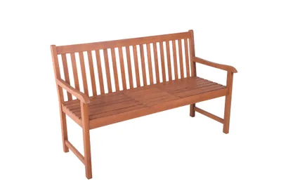 Produktbild von Gartenbank Holzbank Sitzbank Eukalyptusholz Bank Klapptisch integriert