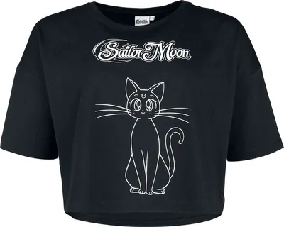Produktbild von Sailor Moon T-Shirt Damen Luna schwarz XL