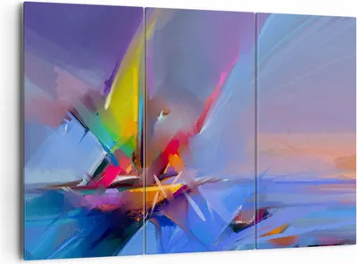 Produktbild von Bild auf Leinwand - Leinwandbild - Abstraktion modern - 165x110cm - Wand Bild - Wanddeko - Leinwanddruck - Bilder - Kunstdruck - Wanddekoration - Leinwand bilder - Wandkunst - CE165x110-4030