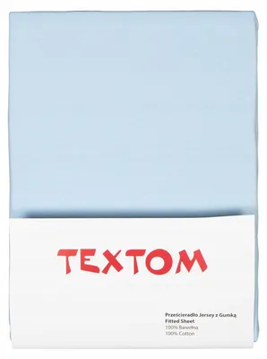 Produktbild von Textom Jersey Spannbettlaken 200x220 cm Baumwolle blau