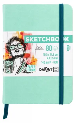 Produktbild von Darwi For You DF80010150003C - Carnet Cousu Sketchbook A6 10,5x14,8 cm 140g - 80