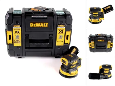 Zdjęcie produktu dla DeWALT DCW210NT-XJ, Losowa szlifierka oscylacyjna, Czarny, Żółty, 8000 RPM, 12000 RPM, 12,5 cm, Bateria