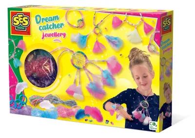 Produktbild von SES Creative Traumfänger Schmuck, Schmuck-Bastelset für Kinder, 5 Jahr(e), Karton, Mehrfarbig