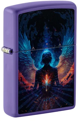 Produktbild von Zippo Sturmfeuerzeug - Angel, Purple Matte, Black Light - Nachfüllbar - Wiederve