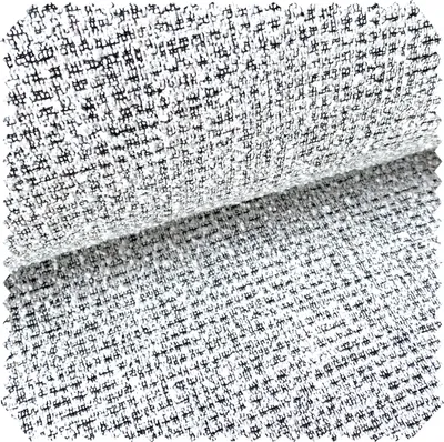 Produktbild von novely® CORTE - r Bouclé-Polsterstoff - Schwerer Möbelstoff mit Schlingen Knoten 790g - Pflegeleichte Meterware 1lfm - Farbe: 80 Naturweiß Schwarz