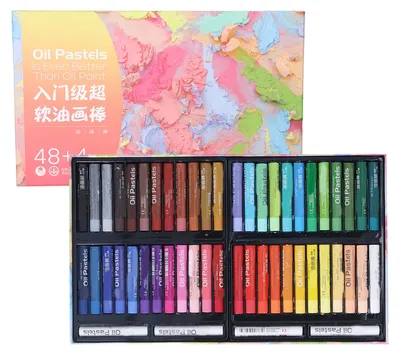Immagine prodotto di Set di pastelli a olio, lavabili, morbidi, colori intensi, fai da te, per arte, pittura, miscelazione, artisti, principianti, 48 colori