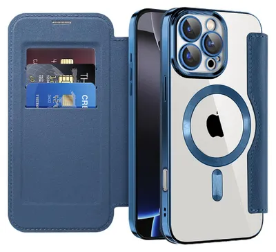 Zdjęcie produktu dla Techsuit - SmartMag Book etui na iPhone 16 Pro Max - niebieskie