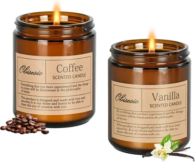Productafbeelding van Geurkaarsen voor thuis, 2 stuks geurkaarsen voor stressvermindering en zelfverzorging, aromatherapie-kaarsen voor mannen en vrouwen, voor verjaardag
