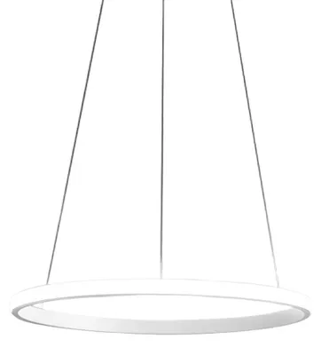Produktbild von IOLE S/1 Pendelleuchte – Weißer Aluminiumrahmen, 28-W-LED, 1530 lm, 3000 K, dimmbar (Phasenabschnitt- und Druckdimmung) – Design: Gealuce
