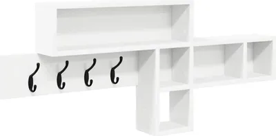 Obrázek produktu pro vidaXL Nástěnný noční stolek Bílý 100 x 12 x 43,5 cm Dřevěný materiál