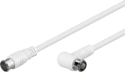 Produktbild von Goobay 67350 - Koaxialkabel (F-Stecker, F-Stecker, 5 m, Stecker/Stecker, Weiß, 75 Ω)