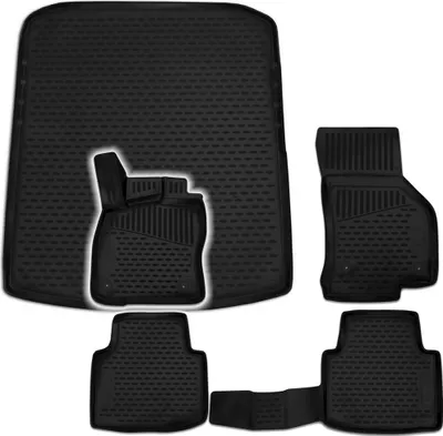 Produktbild von Gummi Kofferraumwanne + Fußmatten Set für Skoda Superb 3, Bj. 6/2015-