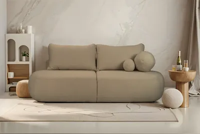 Produktbild von Kaiser Möbel Schlafsofa mit Bettkasten Fabo, Stoff Quelle Hellbraun