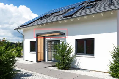 Obrázek produktu pro Vchodová stříška Gutta BS Timber 1600 x 900 x 125 mm antracit