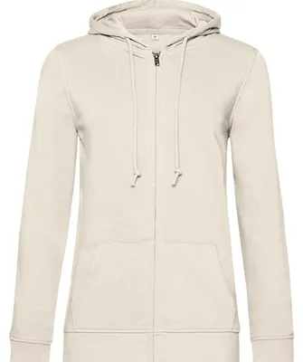 Productafbeelding van B&C - "Inspire" Fleecehoodie met rits, uni, voor heren/dames, model LT2850 (maat L) (naturelwit)