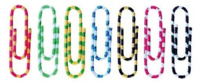 Produktbild von Briefklammern ZEBRA, bunt gemischt, kunststoffüberzogen, 28 mm, rund, SB-Dose à 90 Stück