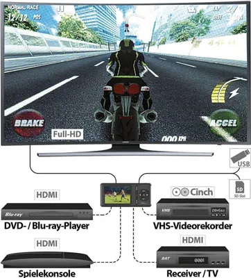 Produktbild von auvisio Videorekorder GC-500, 4K, Live-Streaming-Funktion Farbdisplay Aufnahmekontrolle Aufzeichnung