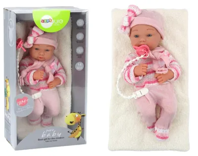 Immagine prodotto di Baby Doll Maglione a righe Cappello Sciarpa Accessori Rosa