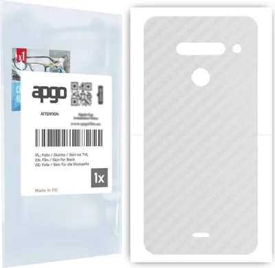 Produktbild von apgo Rückseite Schutzfolie für LG V50 ThinQ 5G -  Hinten Schutzfolie Carbon Transparent (durchsichtig), Rückseite Folie schützt vor Kratzern und Fingerabdrücken