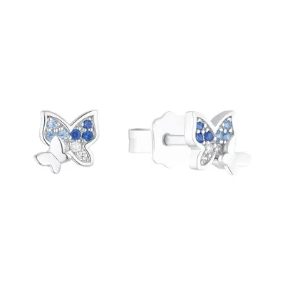 Produktbild von Prinzessin Lillifee Ohrstecker für Mädchen Schmetterling 925er Silber