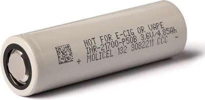 Produktbild von Molicel INR21700-P50B, 5000mAh Li-Ionen-Akku, 3,6V - 3,7V -21700 Akku 60A für besonders hohe Ströme flachen Pluspol