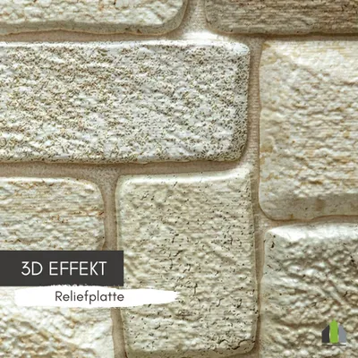 Produktbild von 3D-Wandpaneele PVC | Steinoptik | Light Shell Stone - 1 Platte - 0.5 m² | Für Wohnzimmer, Küche & Bad | Einfache DIY-Montage