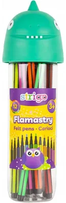 Produktbild von Strigo Kinder Malkreiden Dino 12 Farben Dekoratives Set