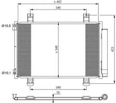 Produktbild von NRF Kondensator, Klimaanlage  35854
